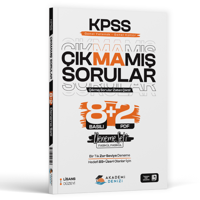 KPSS GK-GY ÇIKMAMIŞ SORULAR 8+2 DENEME SETİ - 2026